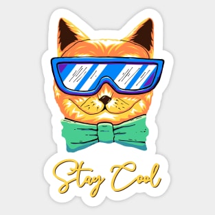 cat stay cool Sticker